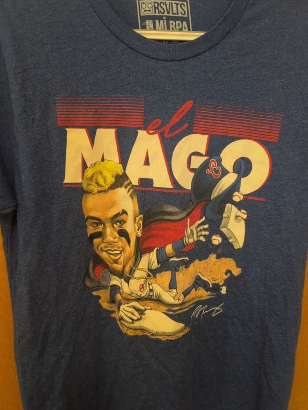 RSVLTS x MPBPA Shirt Mens M Blue Short Sleeve Tee Chicago Cubs El Mago Graphic - Picture 3 of 7
